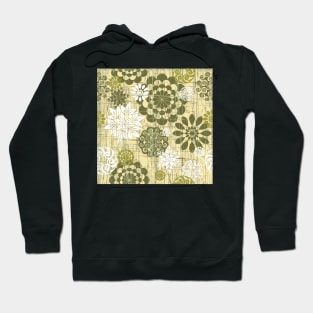 Abstract Floral Circles Yellow Hoodie